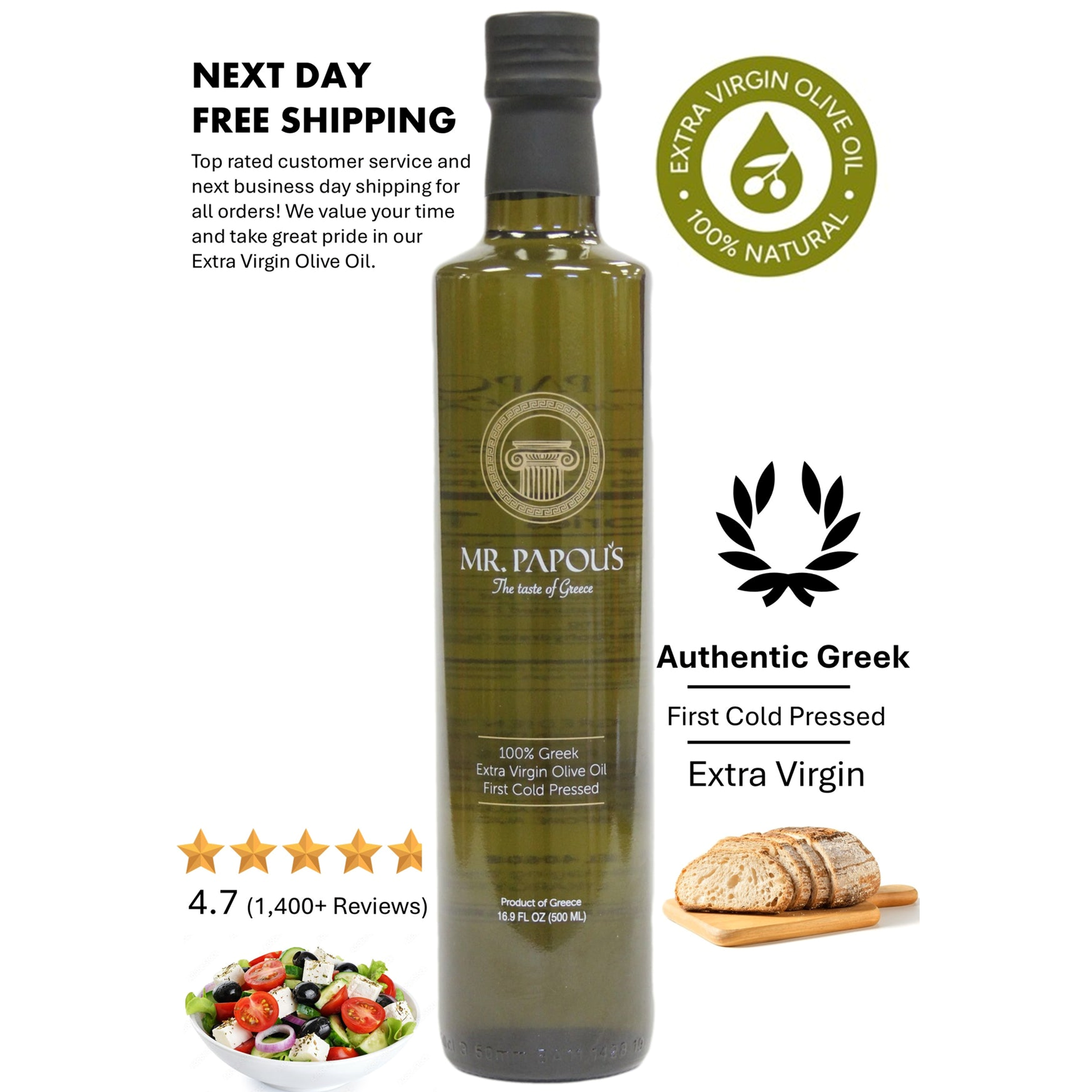 Mr. Papou's Authentic Extra Virgin Olive Oil
